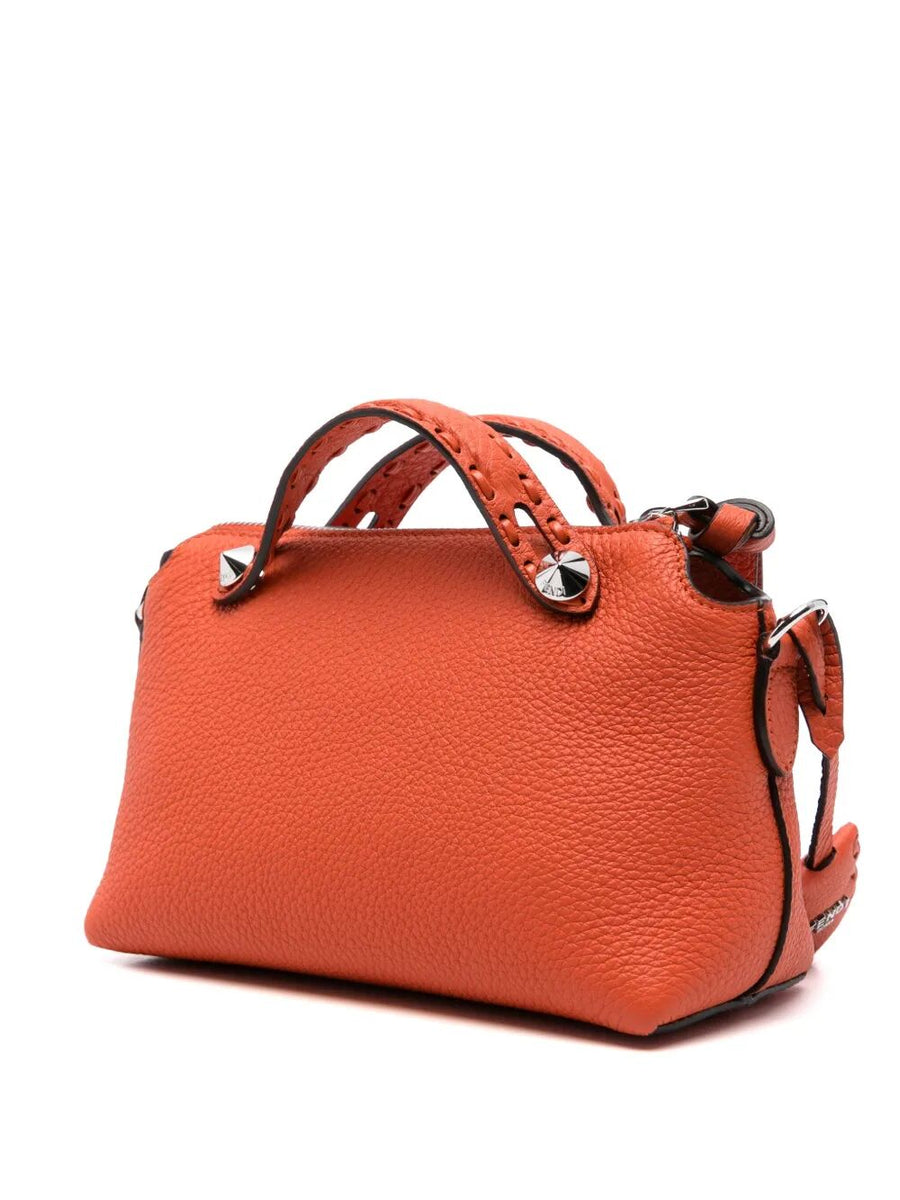 Close-up of Fendi shoulder bags hardware and fine stitching