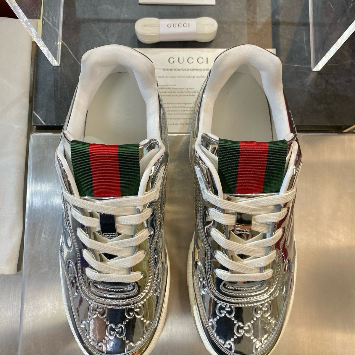 Gucci Shoes- Gucci Re Web Sneakers Premium Designer Casual Shoes