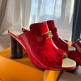 Close-up detail view of Louis Vuitton luxury piece style No.009