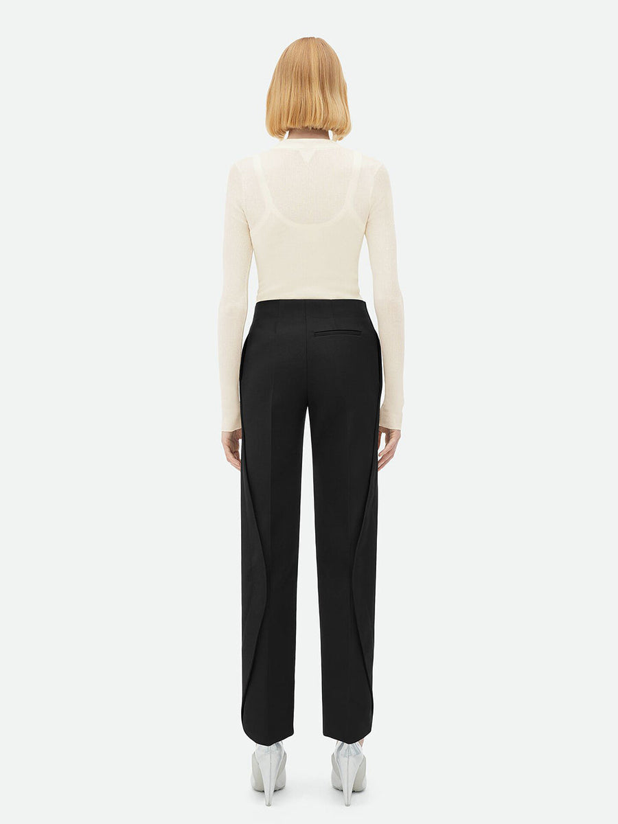Bottega Veneta premium pants detail and craftsmanship close-up
