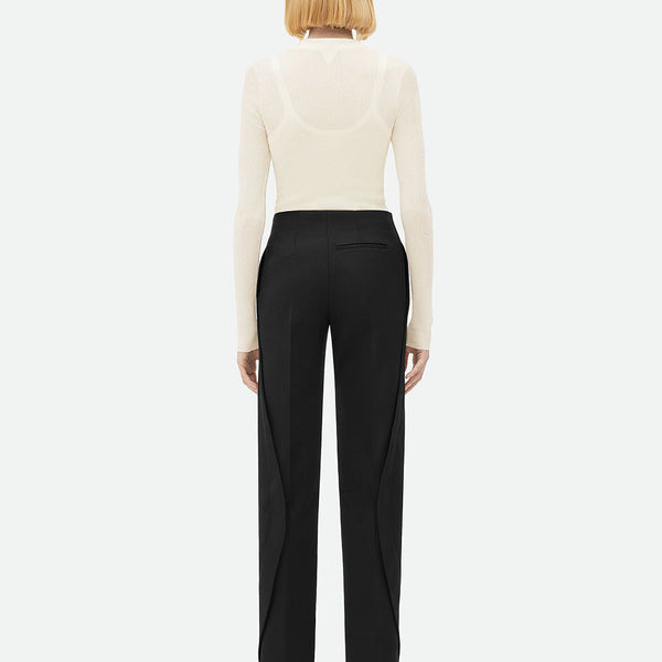 Bottega Veneta premium pants detail and craftsmanship close-up