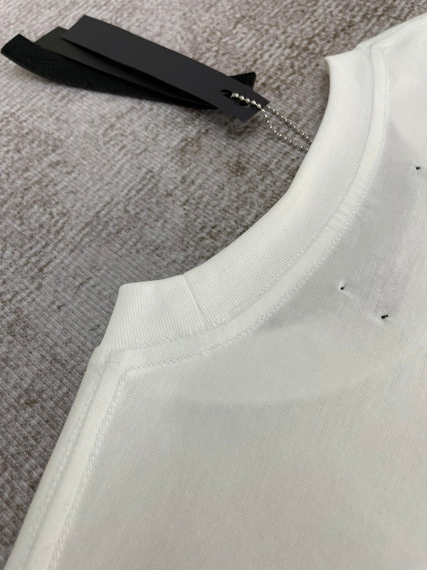 Close-up of Amiri t-shirt craftsmanship
