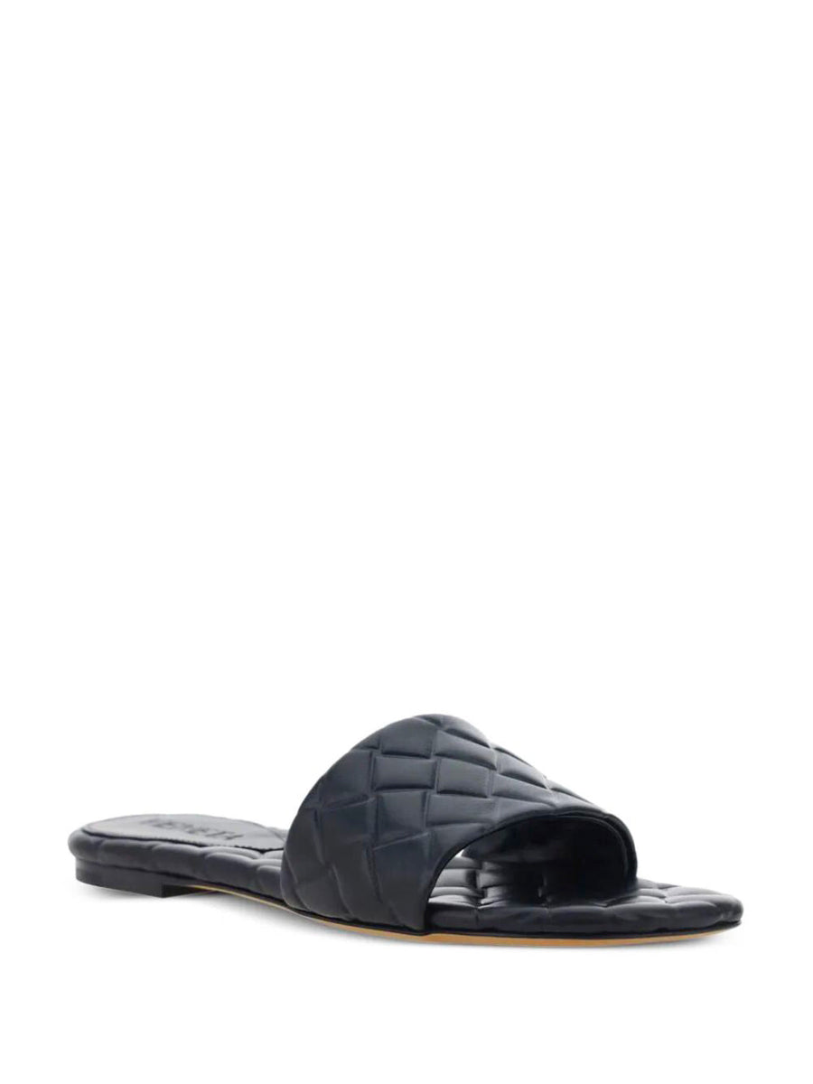 Bottega Veneta Shoes Bottega Veneta Women Intreccio Pattern Amy Flat Mule Comfortable Everyday Designer Shoes