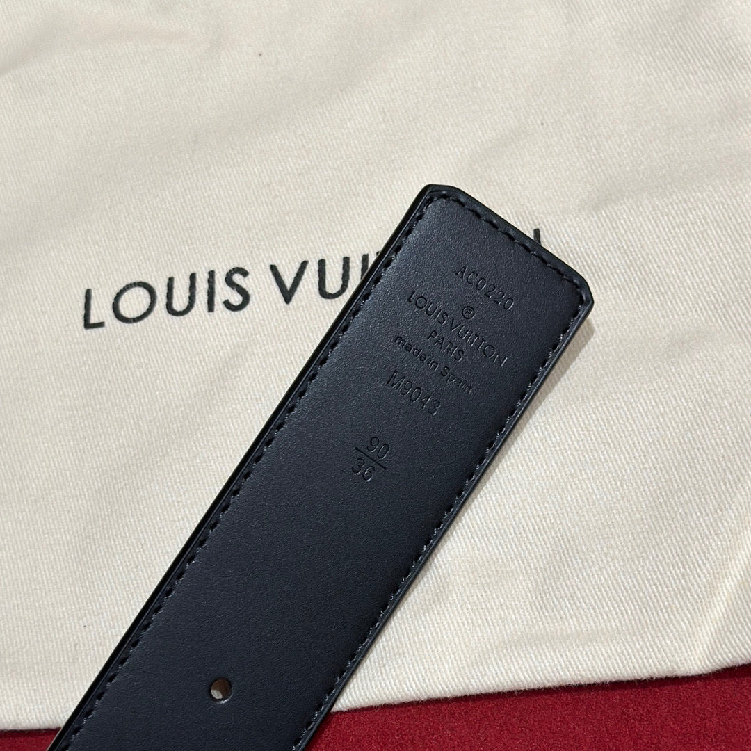 Louis Vuitton Belts- Louis Vuitton Lou Belt Premium Leather Designer Belt