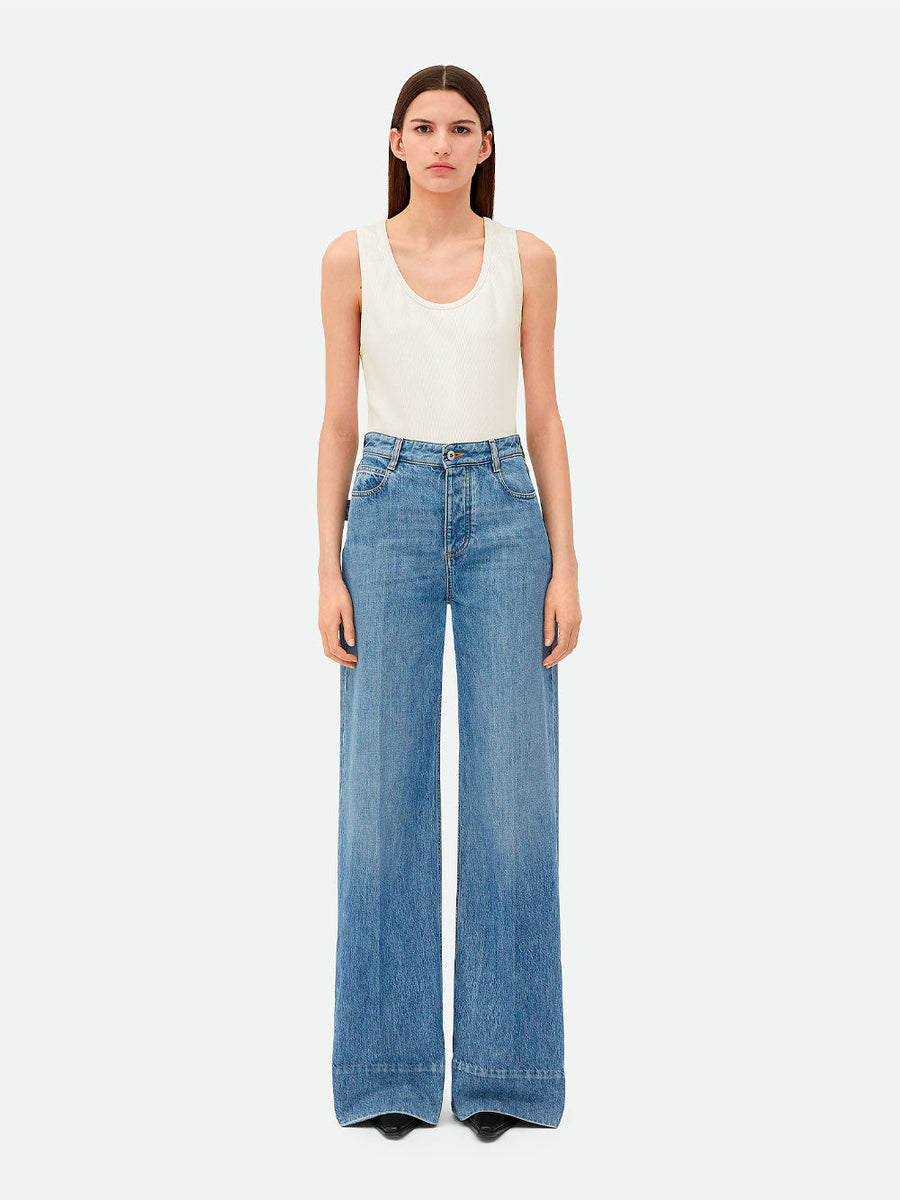 Bottega Veneta pants side profile designer luxury fashion