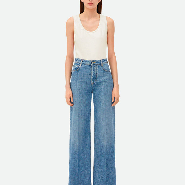 Bottega Veneta Jeans? Bottega Veneta Women Jeans Vintage Indigo Gamba Ampia Premium Designer Denim Jeans