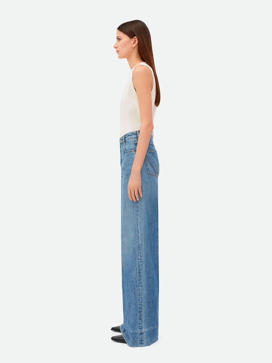 Bottega Veneta Jeans? Bottega Veneta Women Jeans Vintage Indigo Gamba Ampia Premium Designer Denim Jeans