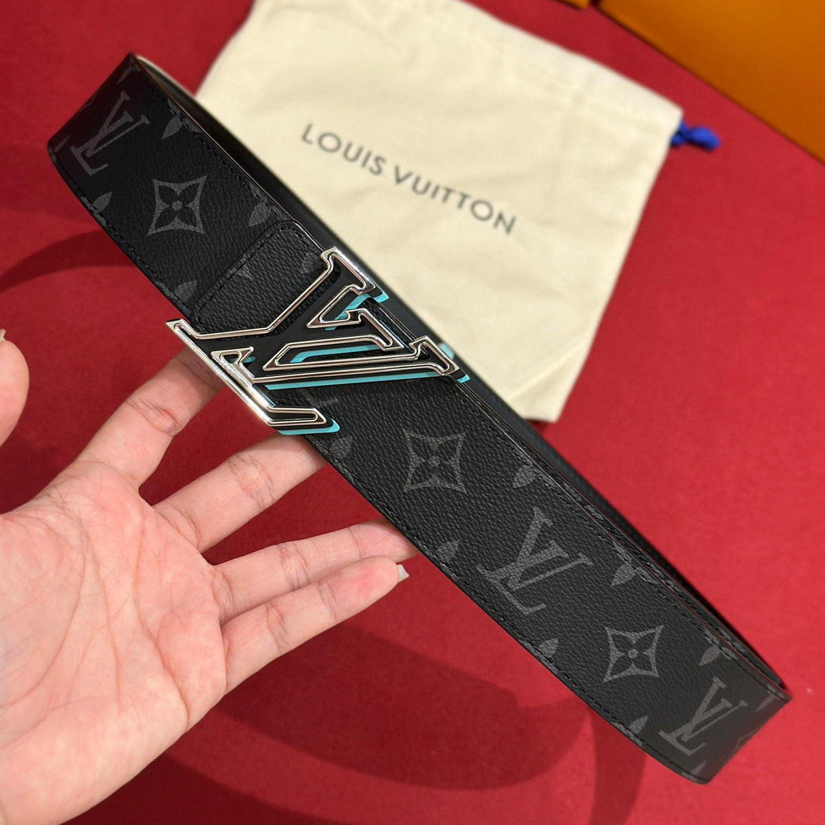 Louis Vuitton Belts- Louis Vuitton Lou Belt Premium Leather Designer Belt