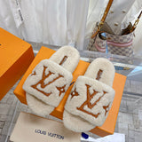 Louis Vuitton Camel Platform Heels - Close-Up Texture View