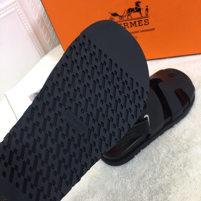 Hermès Chocolate Brown Slip-On Sneakers - Close-Up Texture View