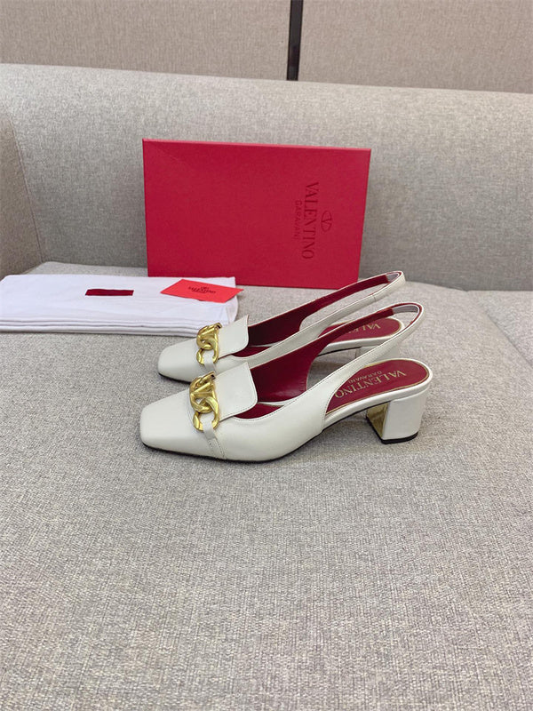 Close-up of Valentino Garavani shoes craftsmanship