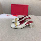 Close-up of Valentino Garavani shoes craftsmanship
