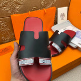 Hermès Chocolate Brown Block Heel Pumps - Back View