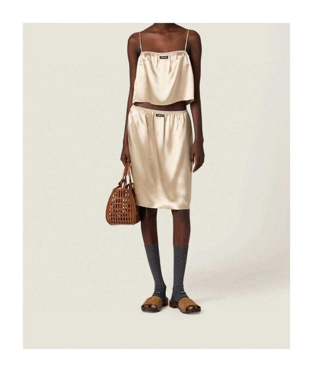 Skirts- Miu M Skirt Elegant Designer Casual Skirt