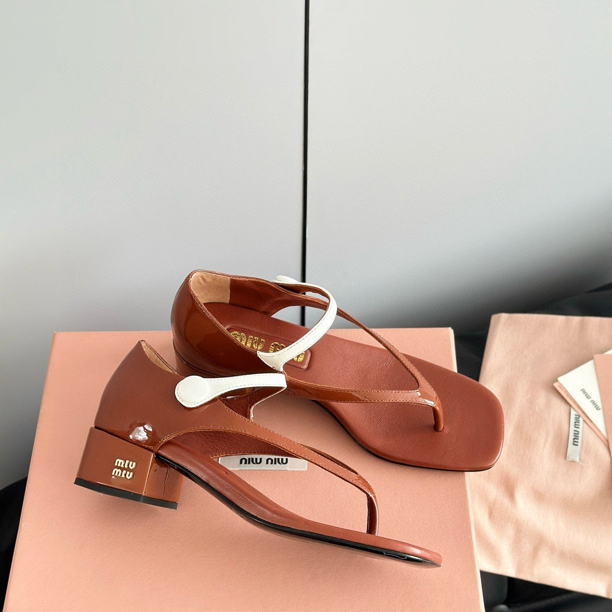 Shoes- Miu M Thong Sandals Luxury Lifestyle Designer Footwear