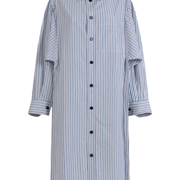 Bottega Veneta Dresses? Bottega Veneta Women Light Cotton Striped Dress Elegant Designer Evening Dress