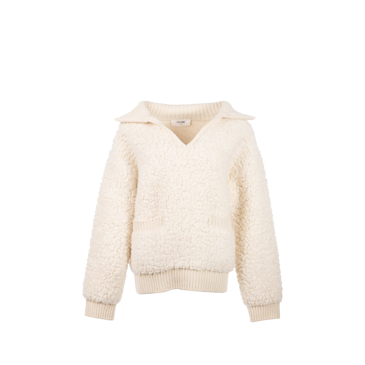 Celine Sweaters? Celine size XS sweater Laine Alpaga Soie White Luxury Designer Knit Sweater