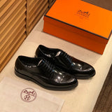 Hermès Black Pointed-Toe Flats - Full Silhouette View