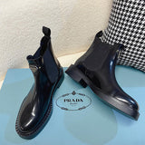 Close-up of Prada shoes craftsmanship