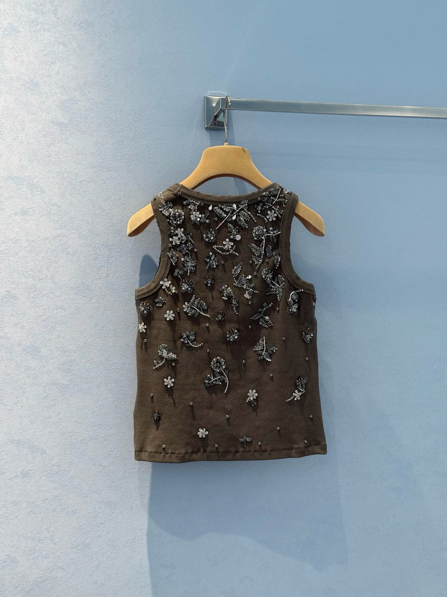 Tops- Miu M Tank Top Premium Designer Casual Top
