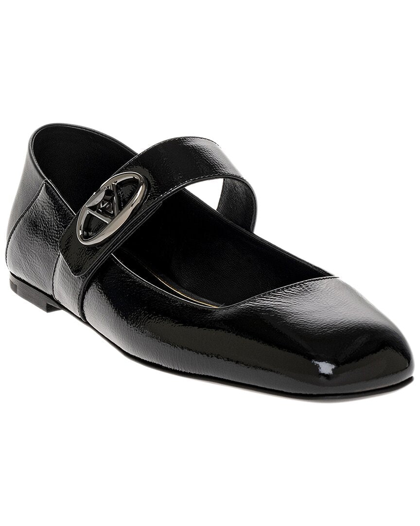 Valentino Shoes? Valentino Vlogo Mary Jane Leather Ballerina Flat Comfortable Everyday Designer Shoes