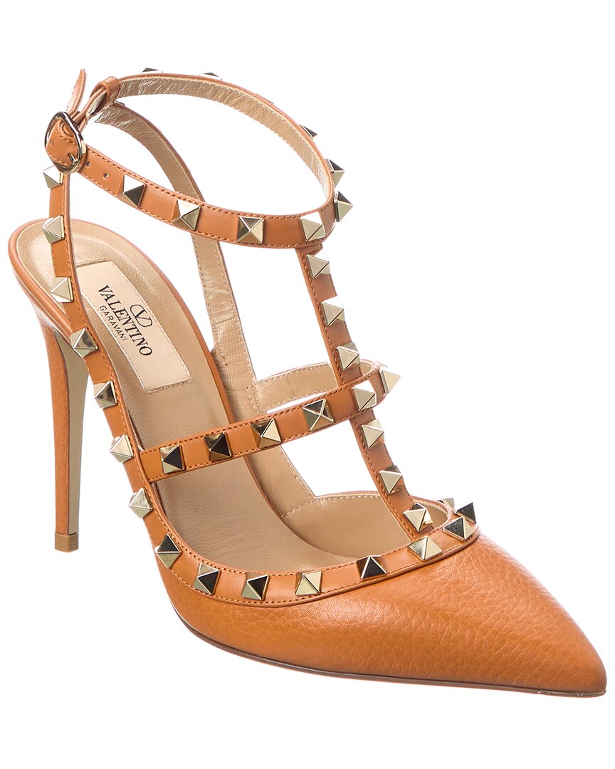 Valentino Shoes? Valentino Rockstud Caged 100 Grainy Leather Pump Premium Designer Casual Shoes