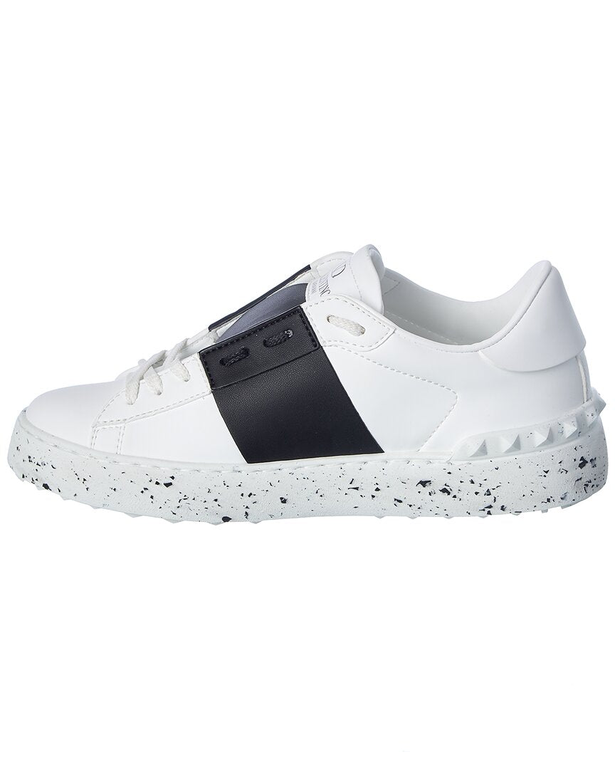 Valentino Shoes? Valentino Rockstud Open For A Change Leather Sneaker Premium Designer Casual Shoes