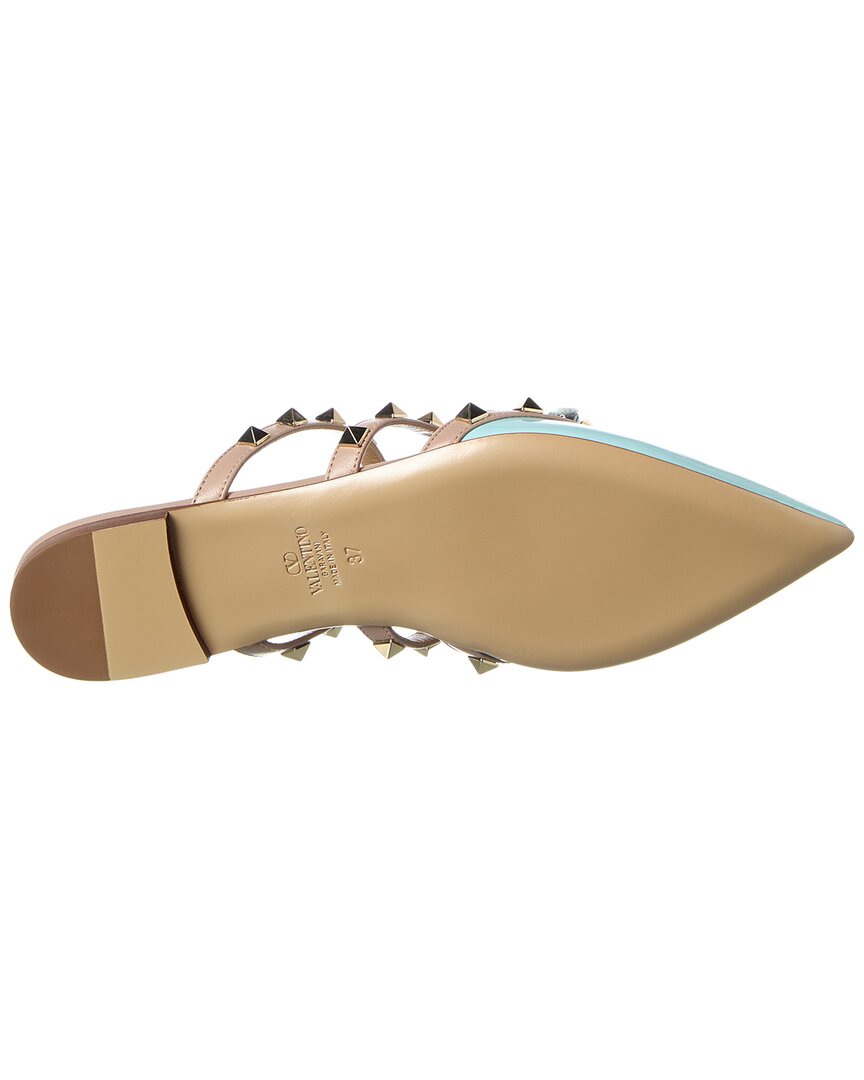 Valentino Shoes? Valentino Rockstud Caged Patent Flat Luxury Lifestyle Designer Footwear