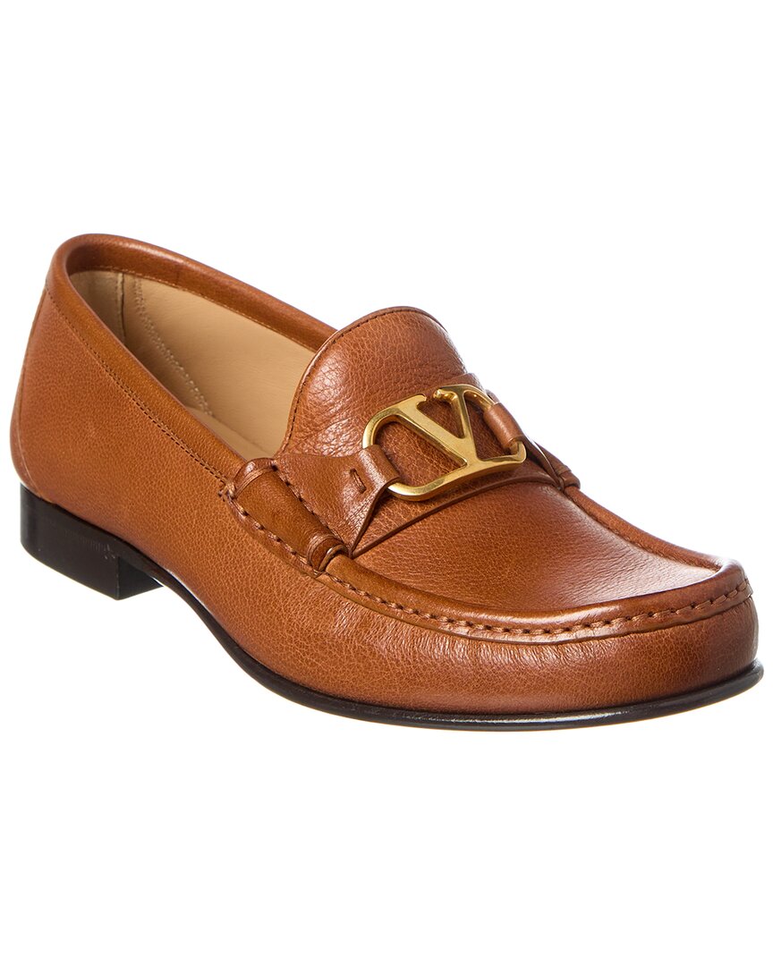 Valentino Shoes? Valentino Vlogo Signature Leather Loafer Premium Designer Casual Shoes