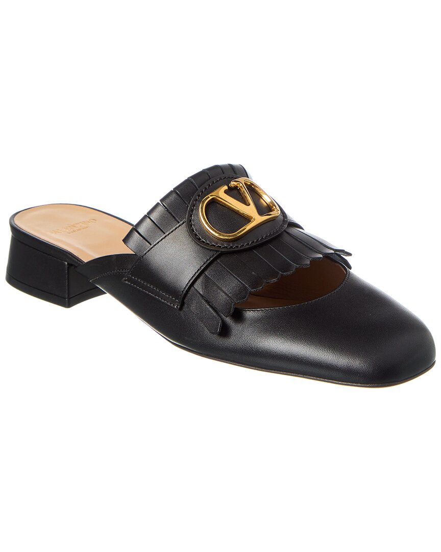 Valentino Shoes? Valentino Vlogo Signature 25 Leather Mule Premium Designer Casual Shoes