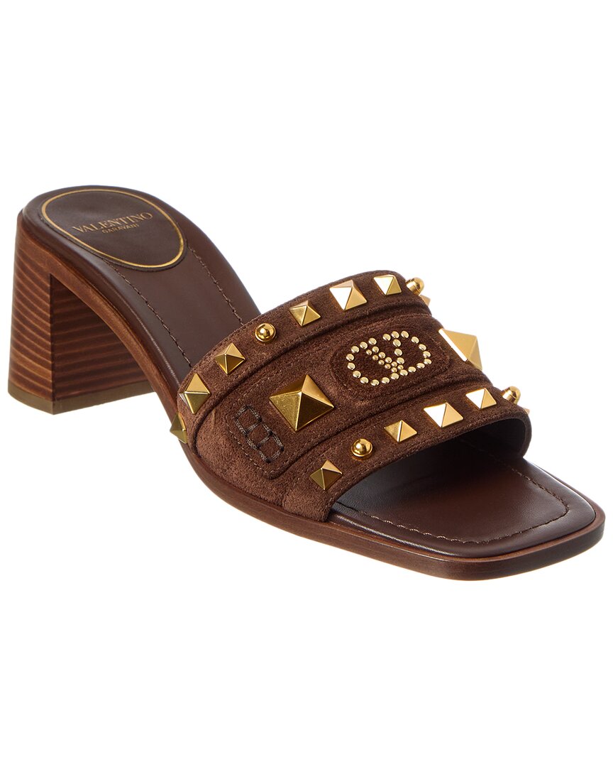 Valentino Shoes? Valentino Vlogo 60 Suede Sandal Premium Designer Casual Shoes
