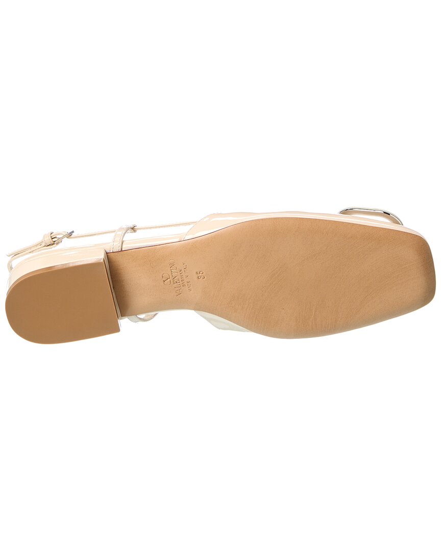 Valentino Shoes? Valentino Vlogo Patent Slingback Flat Premium Designer Casual Shoes