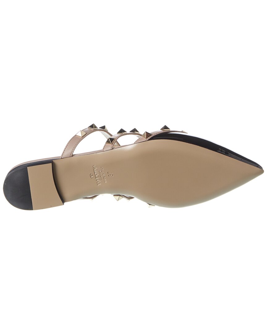 Valentino Shoes? Valentino Rockstud Caged Patent Flat Luxury Lifestyle Designer Footwear