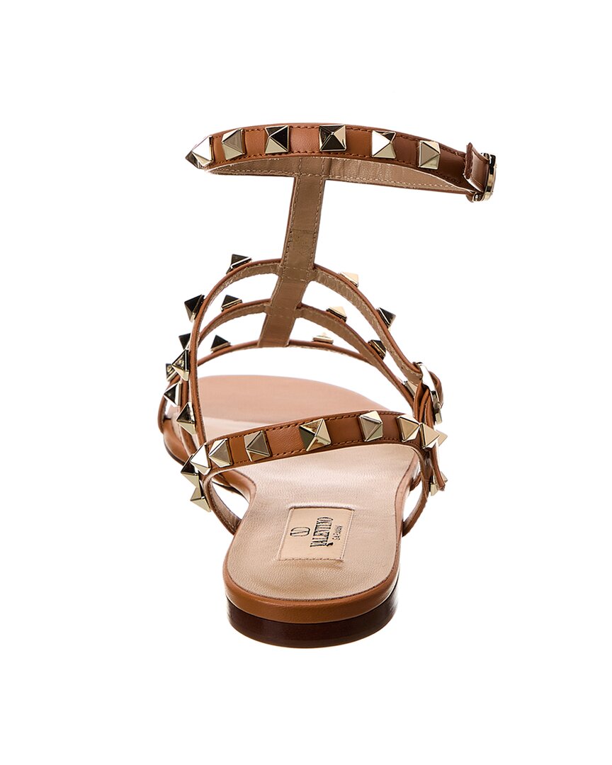 Valentino Shoes? Valentino Rockstud Caged Leather Ankle Strap Sandal Premium Designer Casual Shoes