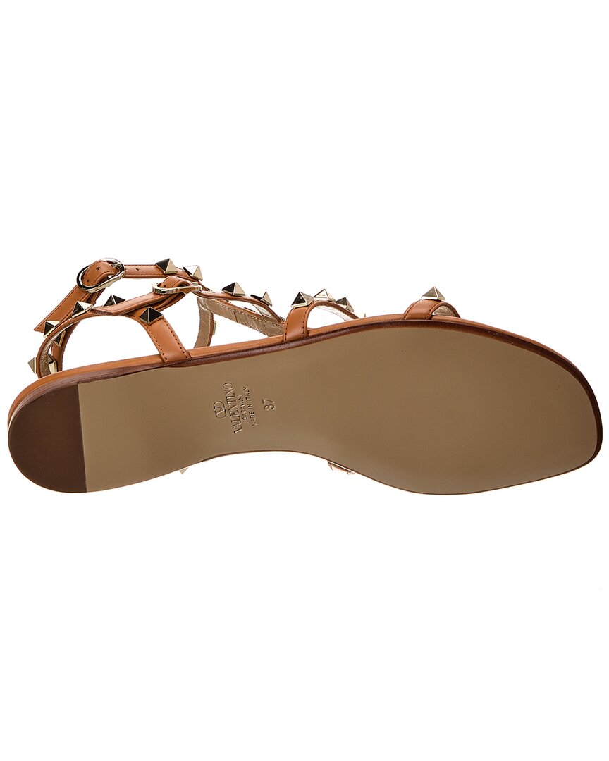 Valentino Shoes? Valentino Rockstud Caged Leather Ankle Strap Sandal Premium Designer Casual Shoes