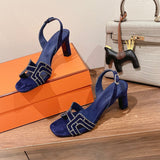 Hermès Burgundy Ankle Strap Heels - Studio Shot