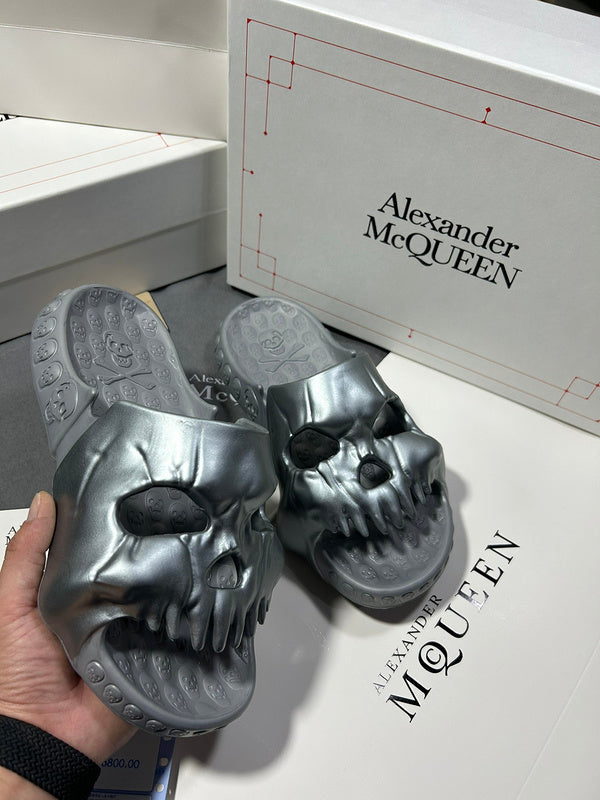 Alexander McQueen Chocolate Brown Bow-Detail Flats - Sole Detail View