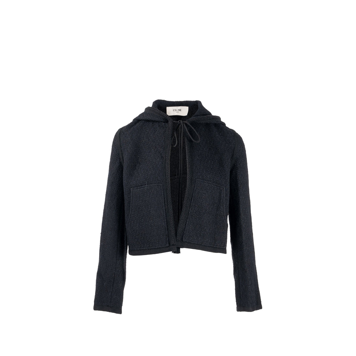 Celine Jackets? Celine Size 34 Veste Chasseur Baja Jacket Tweed Black Stylish Everyday Designer Outerwear