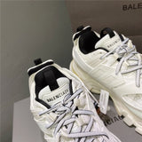 Balenciaga Tan Platform Heels - Close-Up Texture View