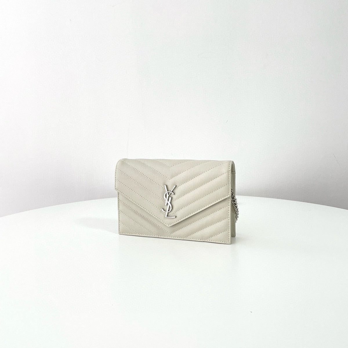 Saint Laurent Wallets- Saint Laurent Cassandre Envelope Wallet On Chain Elegant Everyday Leather Wallet