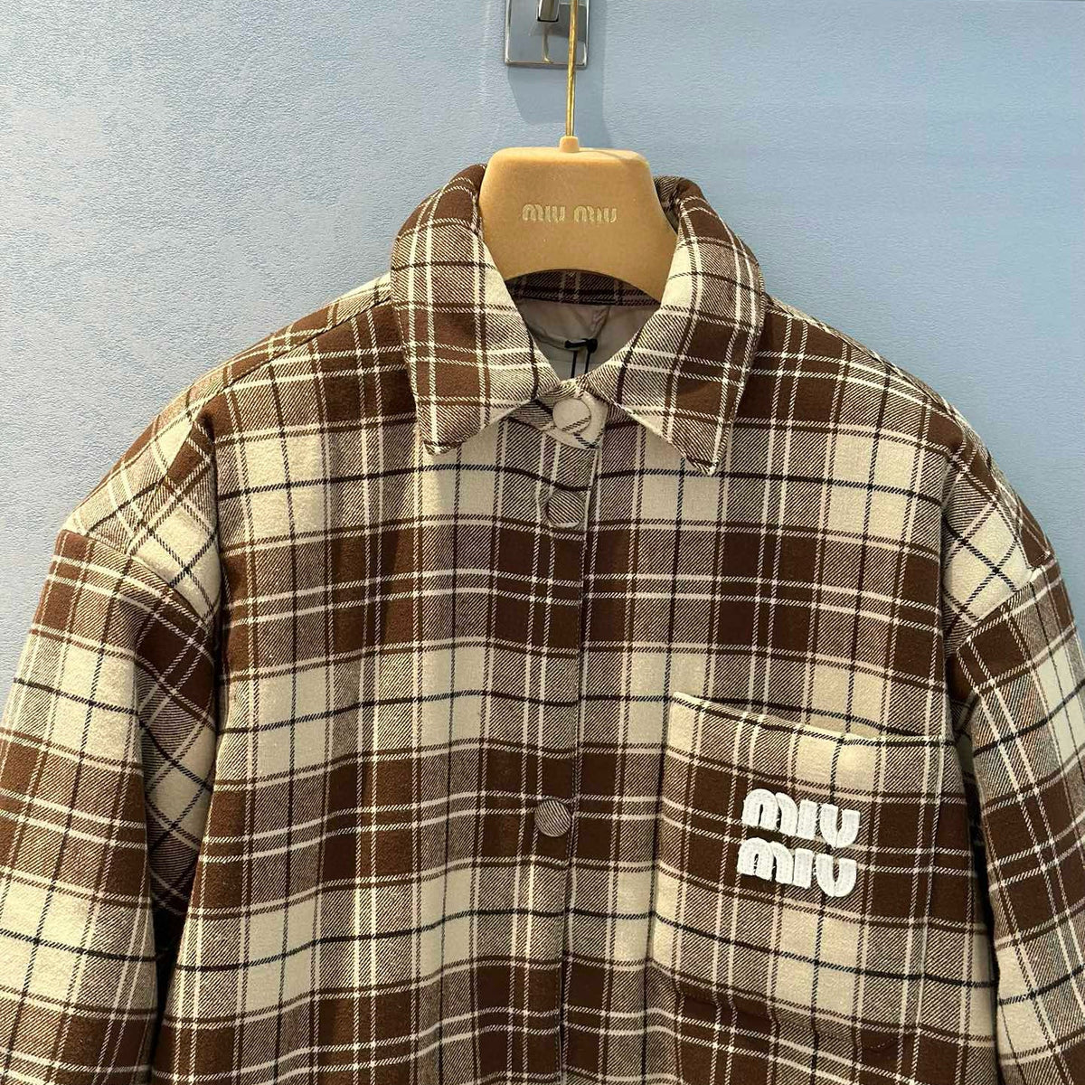 Jackets- Miu M Shirt Jacket Premium Casual Designer Jacket