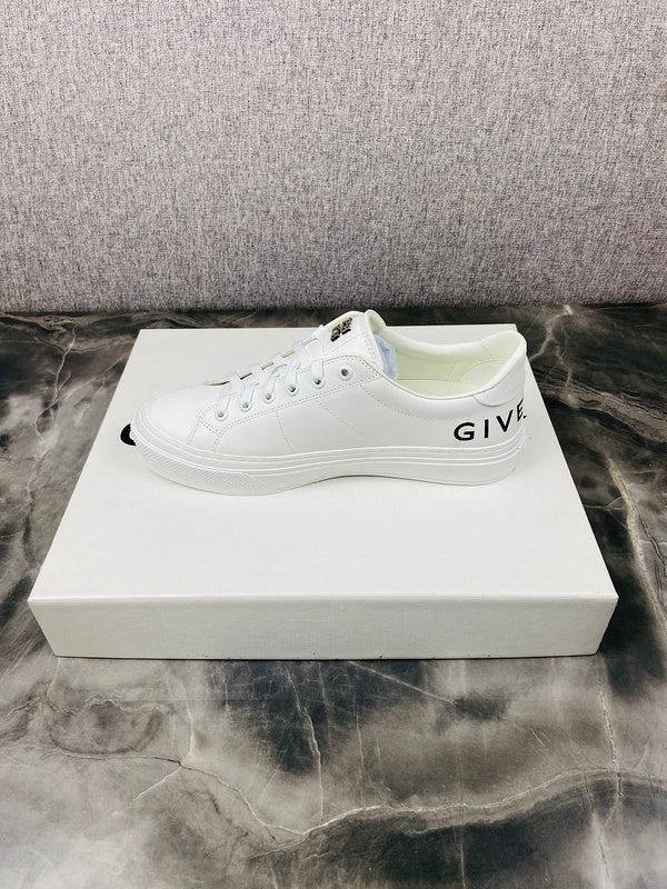 Givenchy Burgundy Low-Top Sneakers - Angled View