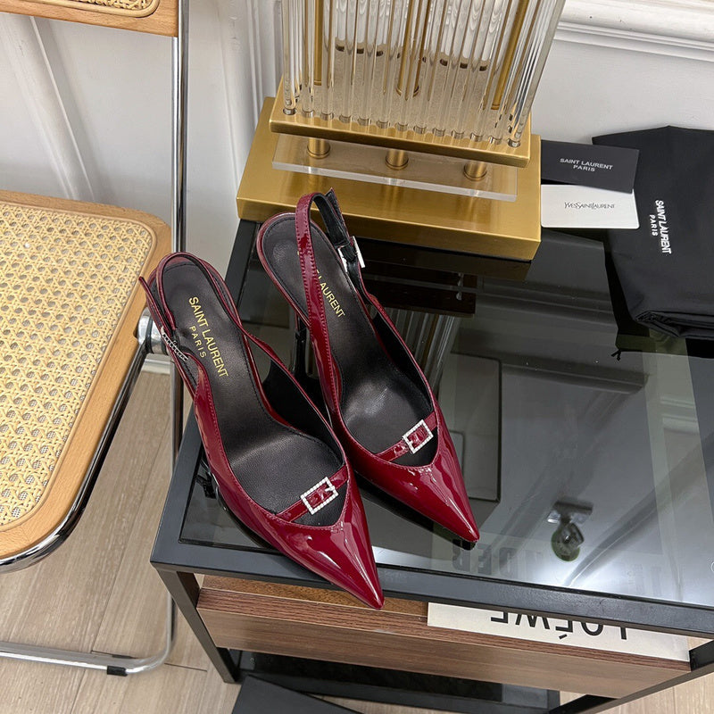Saint Laurent luxury shoes detail shot
