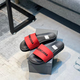 Balenciaga Burgundy Ankle Strap Sandals - Sole Detail View