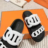 Hermes sandals Style 211 - angled studio shot
