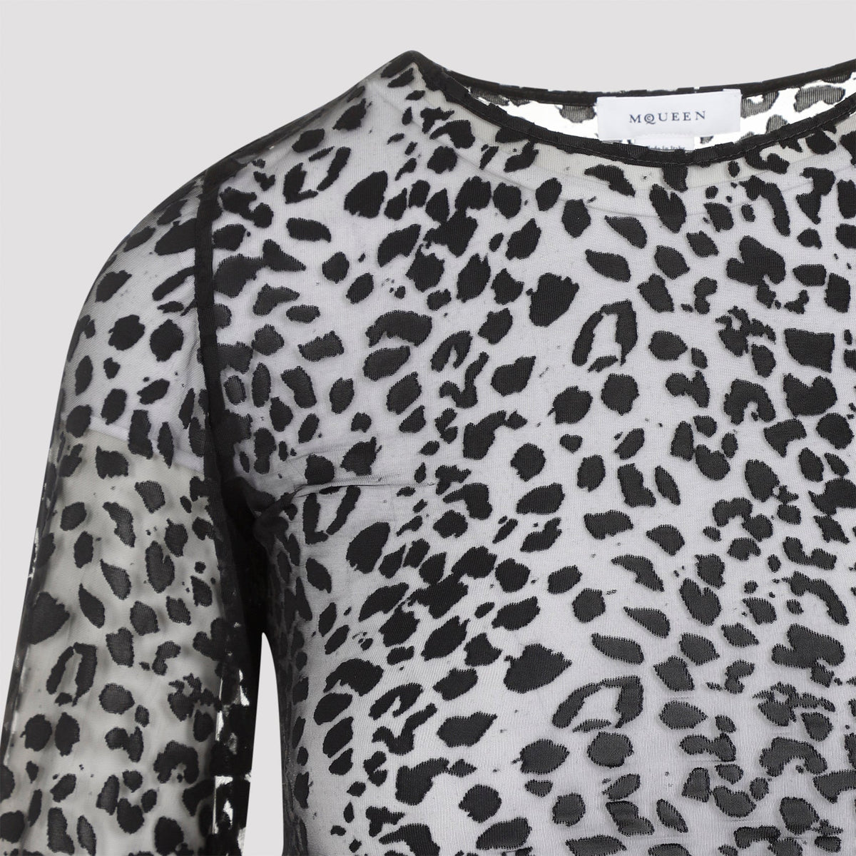 Alexander McQueen Tops? Alexander Mcqueen Leopard Devoré Top Women Premium Designer Casual Top