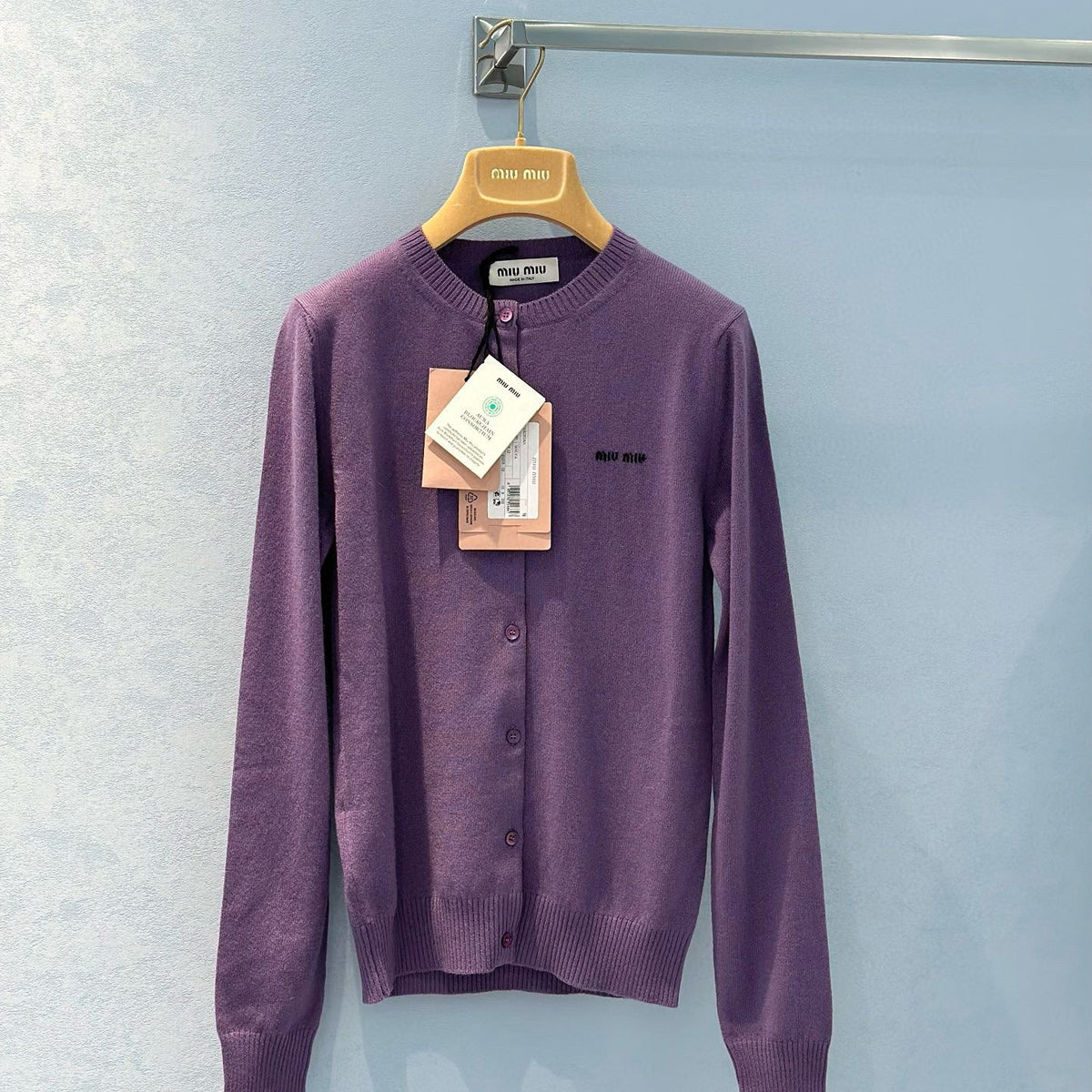 Sweaters- Miu M Cardigan Luxury Designer Knit Sweater