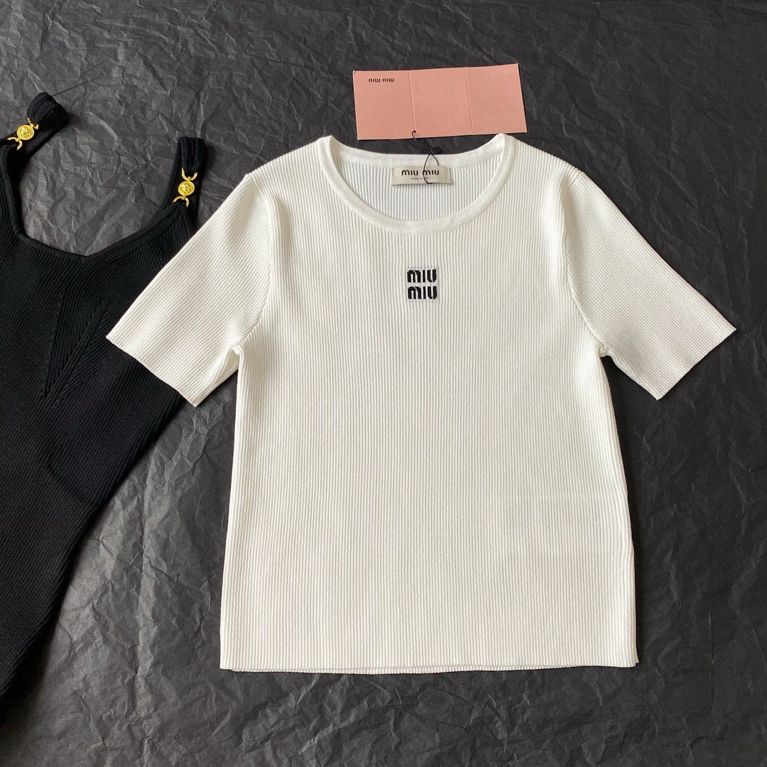 Tops- Miu M Top Elegant Everyday Designer Top