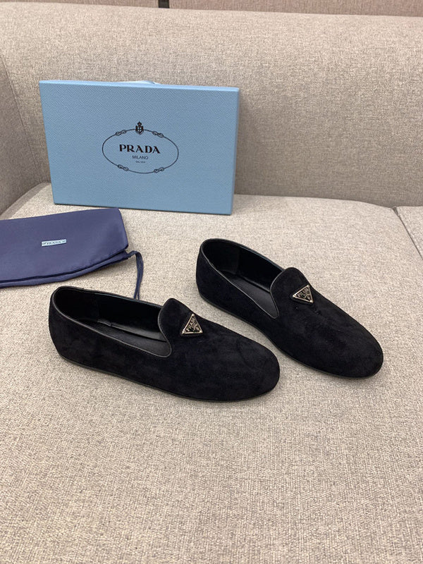 Close-up of Prada shoes craftsmanship