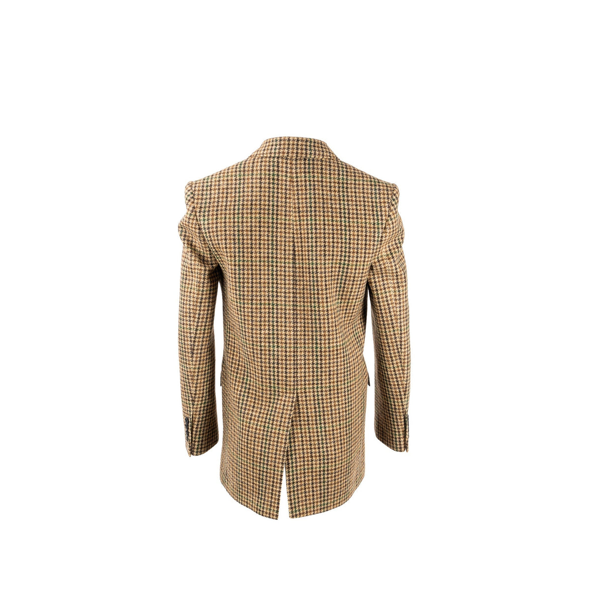 Celine Jackets? Celine Size 34 Houndstooth Blazer Wool Brown Green Premium Casual Designer Jacket